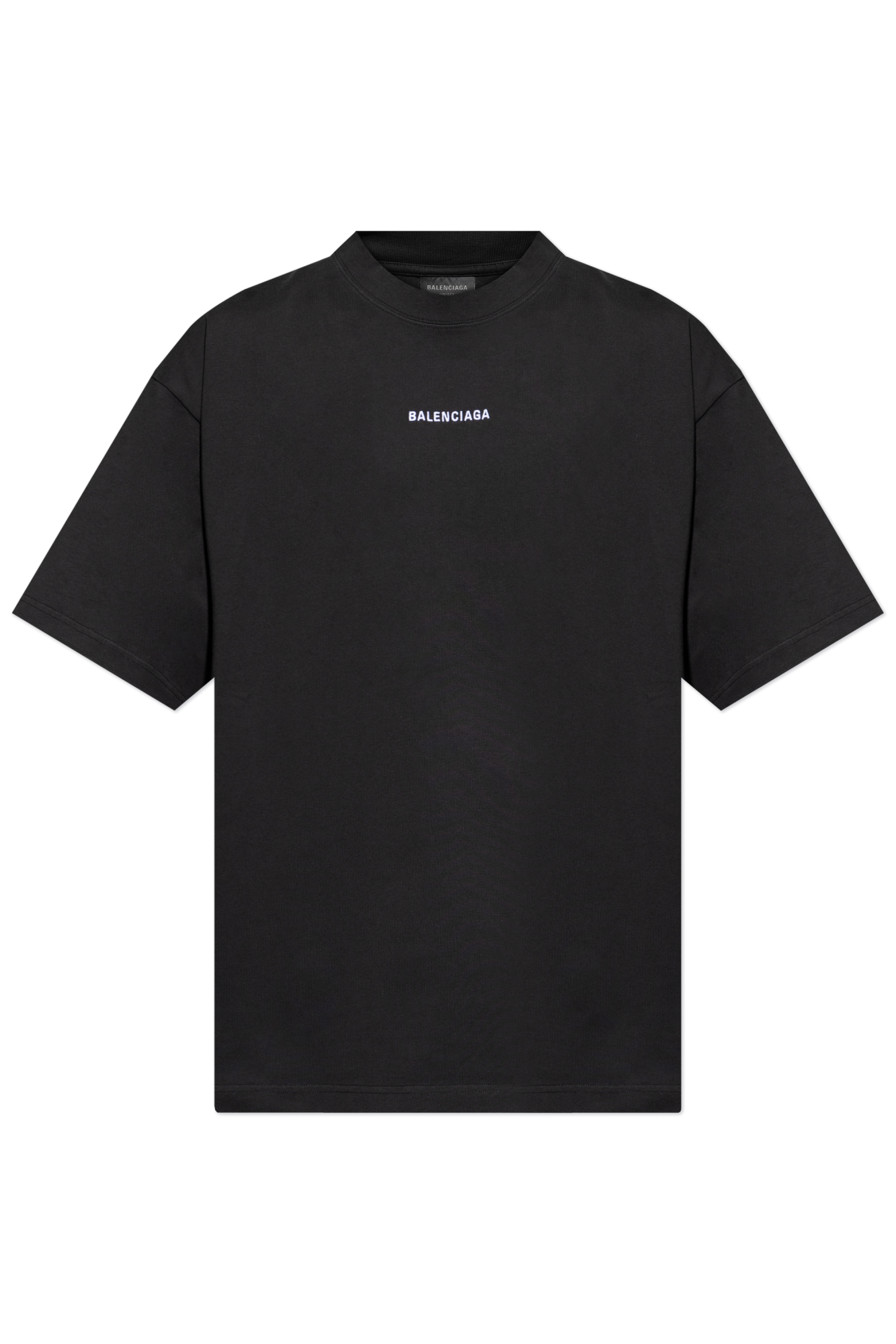 BALENCIAGA 半袖　トップス　ロゴマーク　Sサイズ　ブラック BALENCIAGA T-shirt Black Cotton Logo Print Crew Neck Short
